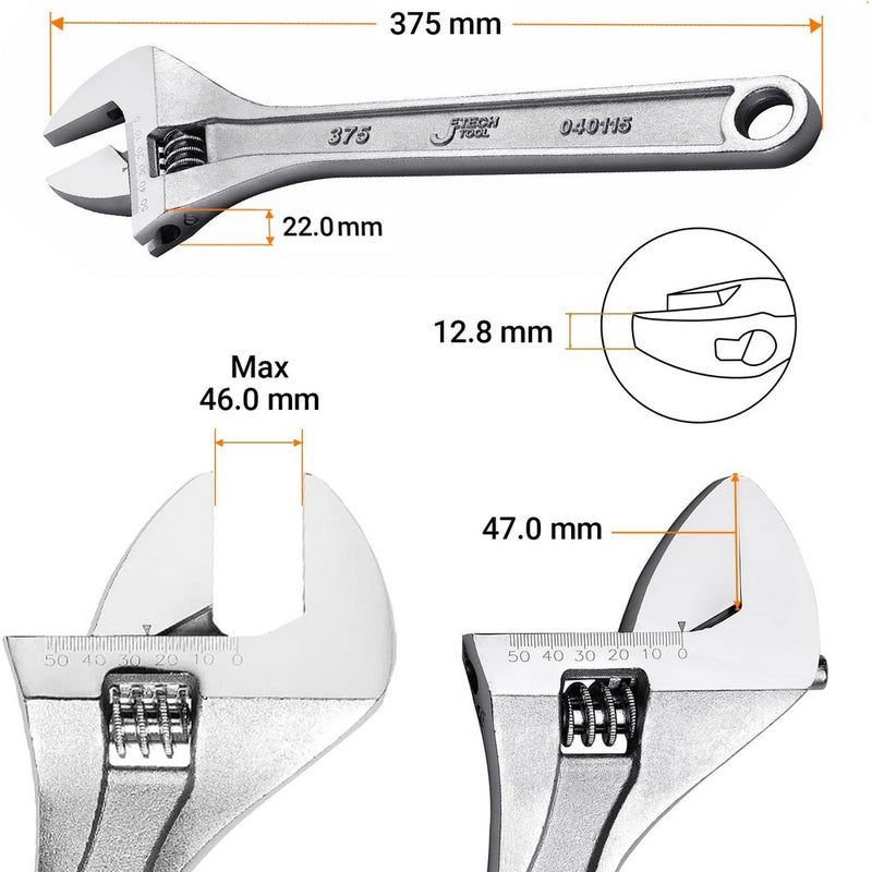 Adjustable Wrench 15-Inch Heavy-Duty