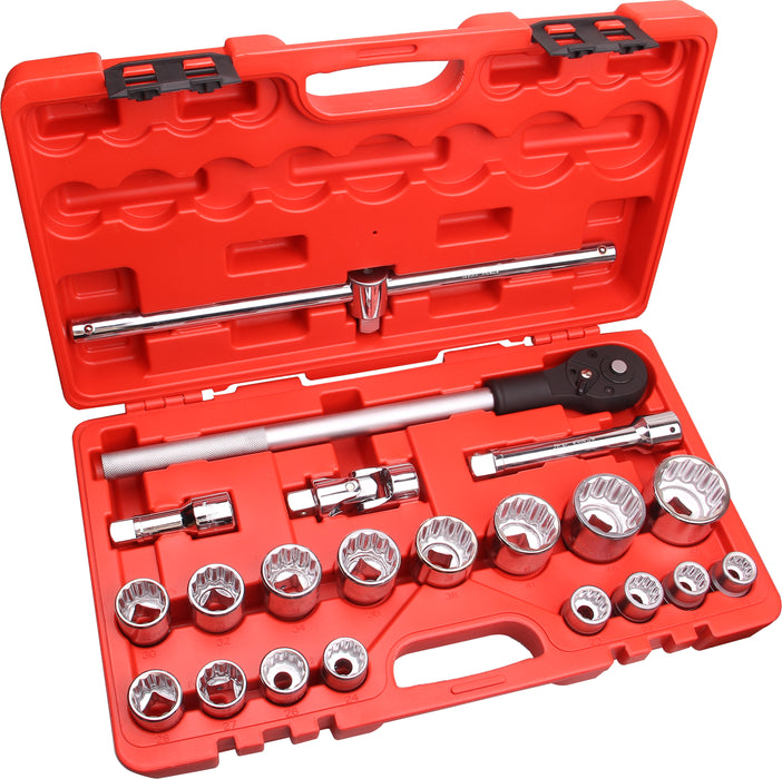 Socket Set 21-Piece 3/4-Inch Drive Metric (19–50mm)