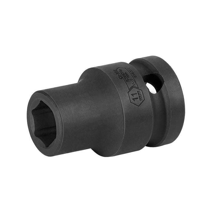 1/2-Inch Drive 11mm Shallow Impact Socket Cr-Mo Steel