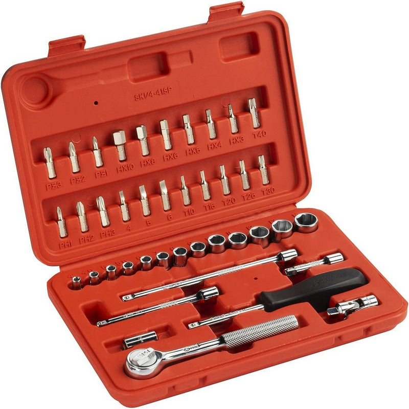 Socket Set 41-Piece 1/4-Inch Drive Metric with Bits & Accessories