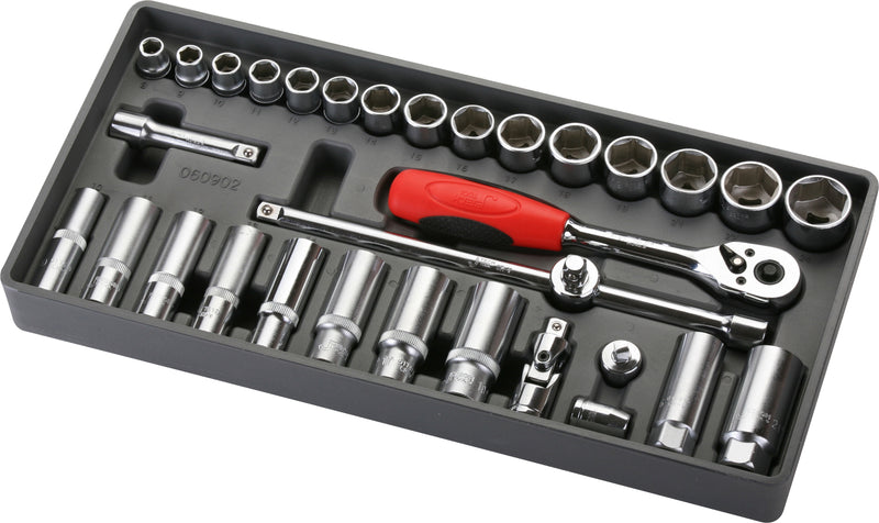 Socket Set 32-Piece 3/8-Inch Drive Metric with Accessories