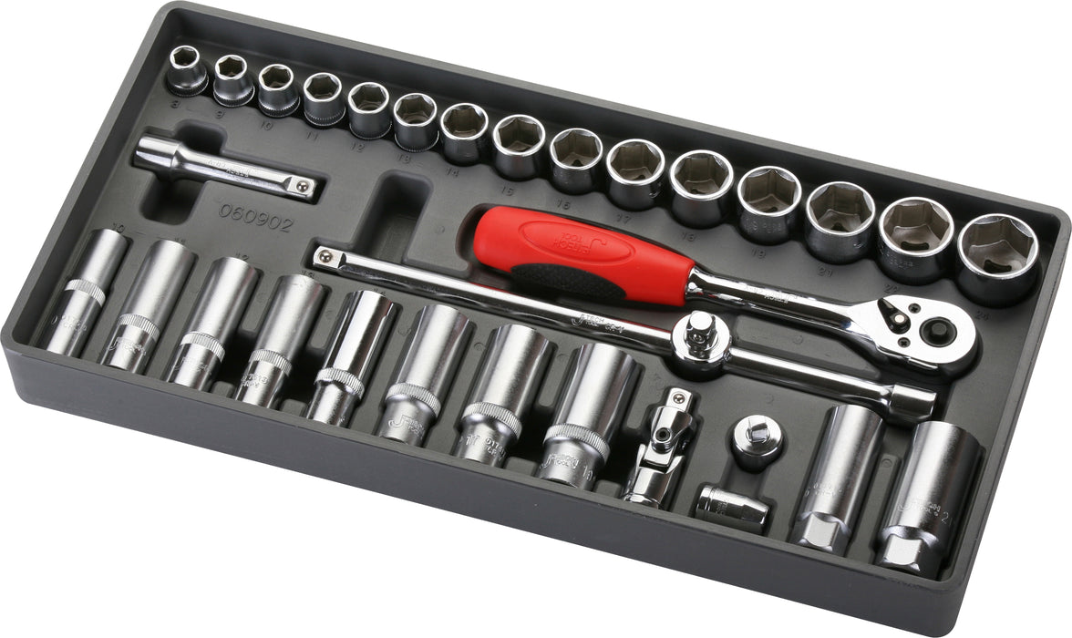 Socket Set 32-Piece 3/8-Inch Drive Metric with Accessories