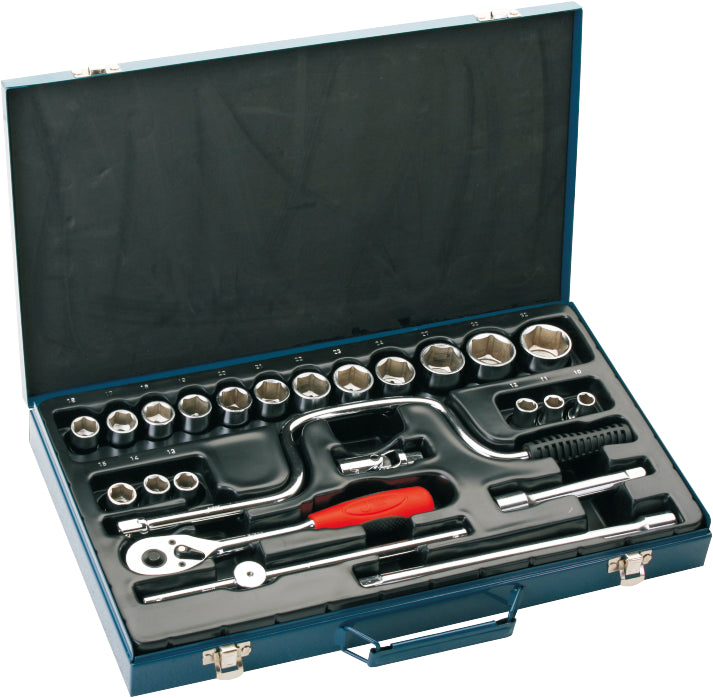 Socket Set 24-Piece 1/2-Inch Drive Metric (10–32mm)