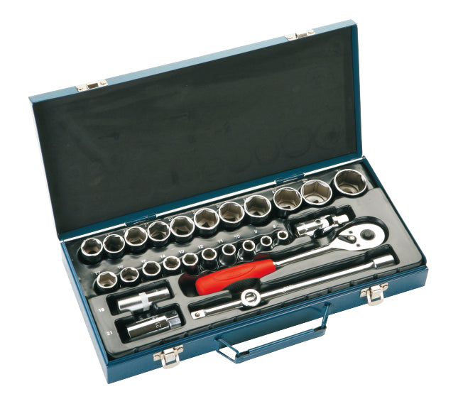 Socket Set 27-Piece 1/2-Inch Drive Metric & SAE