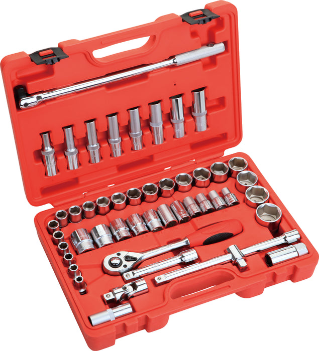 Socket Set 48-Piece 1/2-Inch Drive Metric & SAE with Accessories