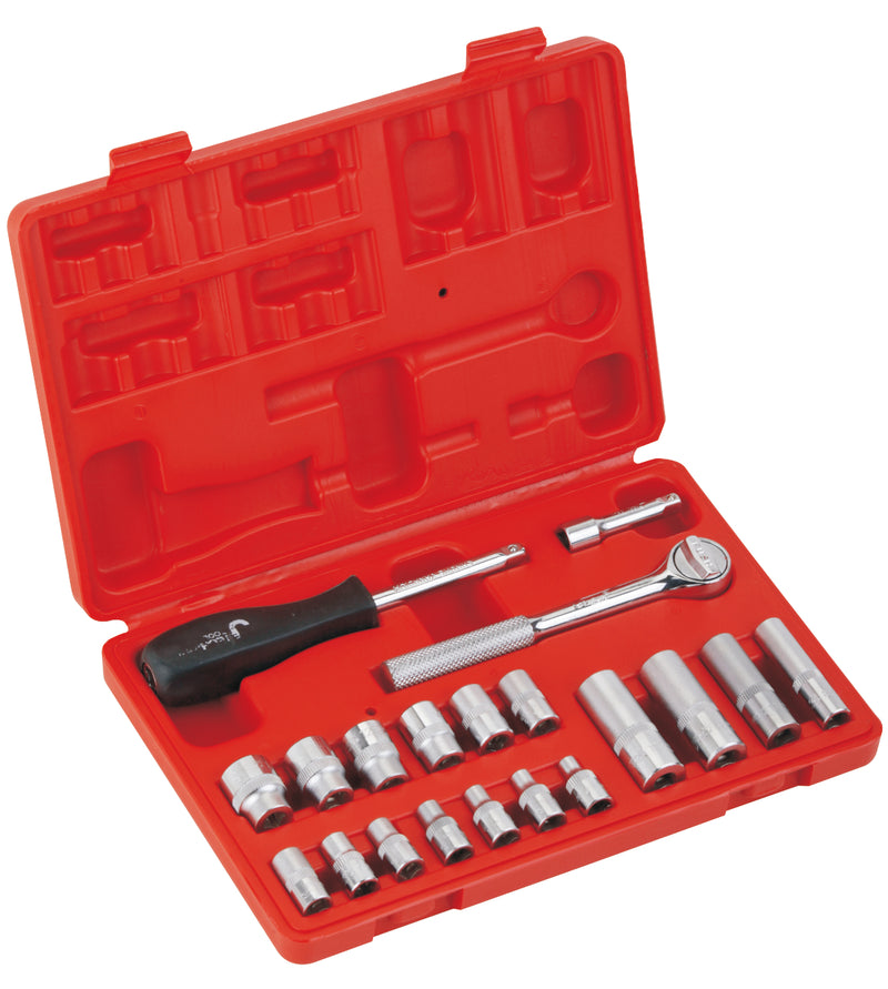 Socket Set 20-Piece Socket Set 20-Piece 1/4-Inch Drive Metric (4–14mm) with Accessories1/4-Inch Drive Metric (4–14mm) with Accessories