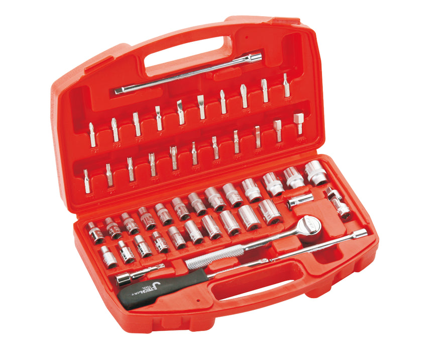 Socket & Bit Set 51-Piece 1/4-Inch Drive Metric & SAE with Accessories